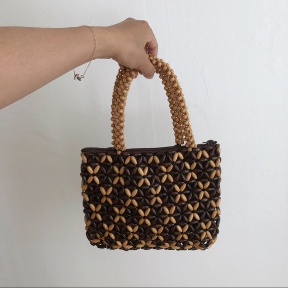 Reformation Handbags - Vintage Wooden Beaded Purse